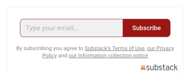 Substack subscribe button-mobile