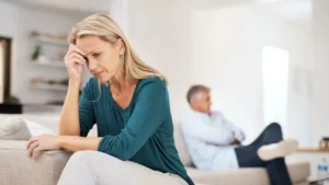 A spouse experiencing relationship anxiety in her relationship.